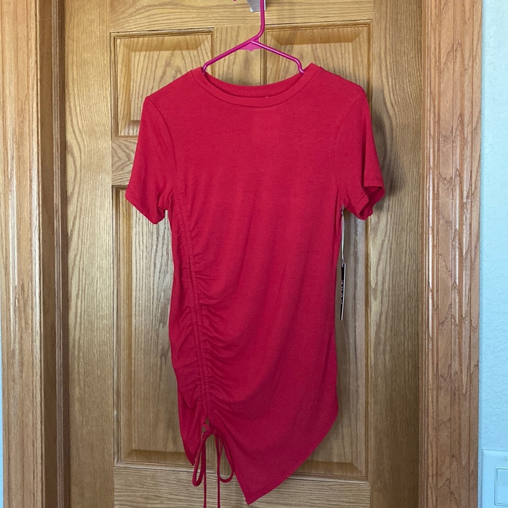 Red asymmetrical top